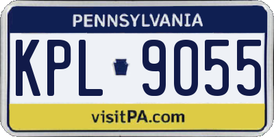 PA license plate KPL9055