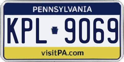 PA license plate KPL9069