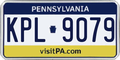 PA license plate KPL9079