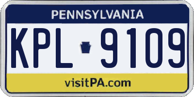 PA license plate KPL9109