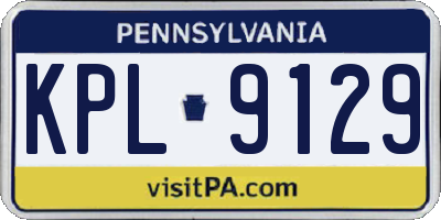 PA license plate KPL9129