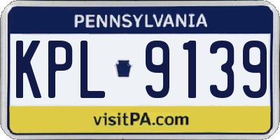 PA license plate KPL9139