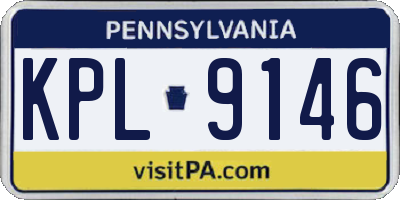 PA license plate KPL9146