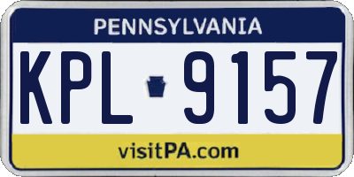 PA license plate KPL9157