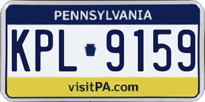 PA license plate KPL9159