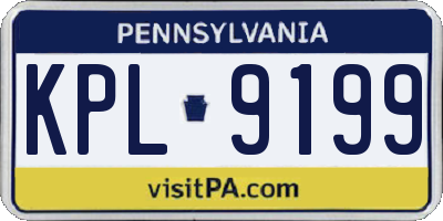 PA license plate KPL9199