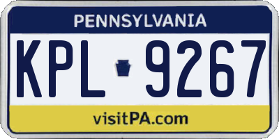 PA license plate KPL9267