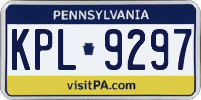 PA license plate KPL9297