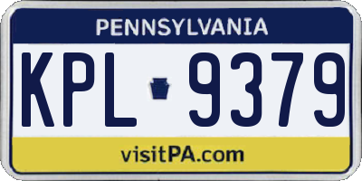 PA license plate KPL9379
