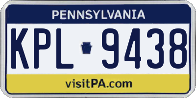 PA license plate KPL9438