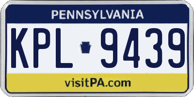 PA license plate KPL9439