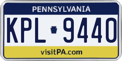 PA license plate KPL9440