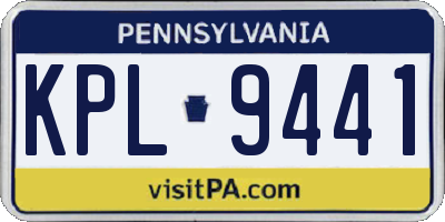 PA license plate KPL9441