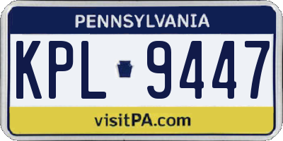 PA license plate KPL9447