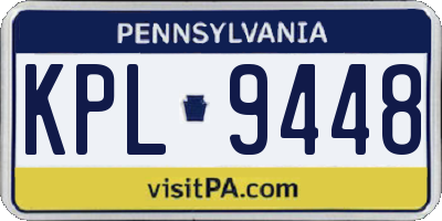 PA license plate KPL9448