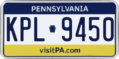 PA license plate KPL9450