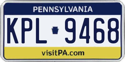 PA license plate KPL9468