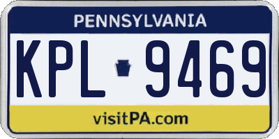 PA license plate KPL9469