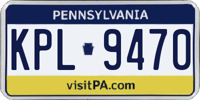 PA license plate KPL9470