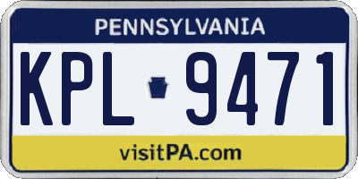 PA license plate KPL9471
