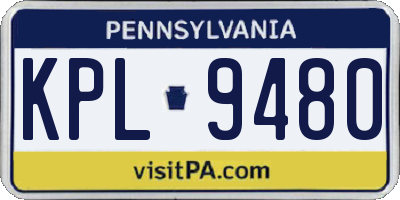 PA license plate KPL9480