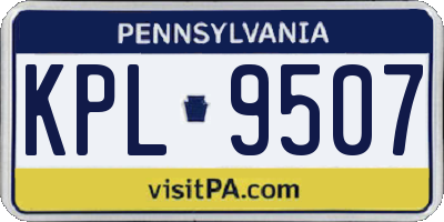 PA license plate KPL9507