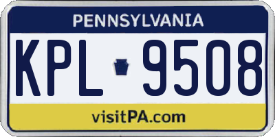 PA license plate KPL9508
