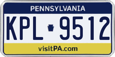 PA license plate KPL9512