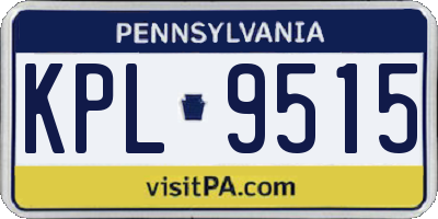 PA license plate KPL9515