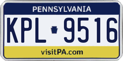 PA license plate KPL9516