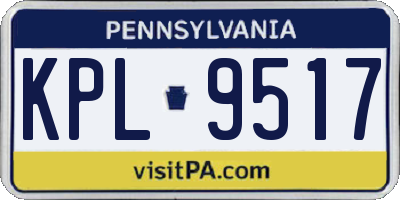 PA license plate KPL9517