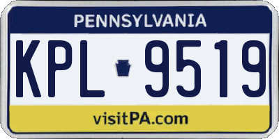 PA license plate KPL9519