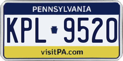 PA license plate KPL9520