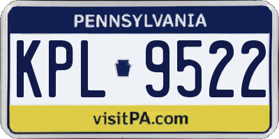 PA license plate KPL9522