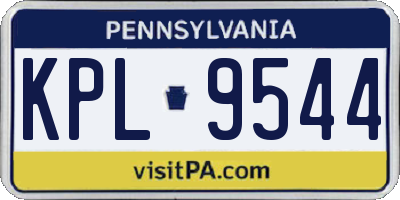 PA license plate KPL9544