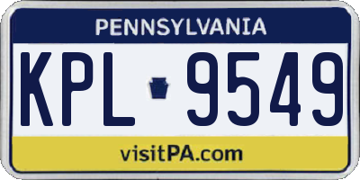 PA license plate KPL9549