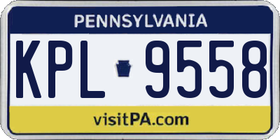 PA license plate KPL9558