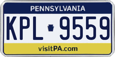 PA license plate KPL9559