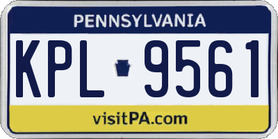 PA license plate KPL9561