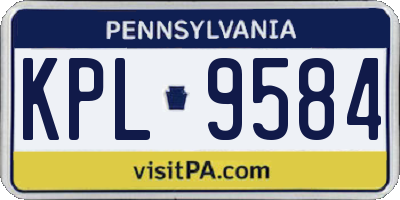 PA license plate KPL9584