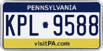 PA license plate KPL9588