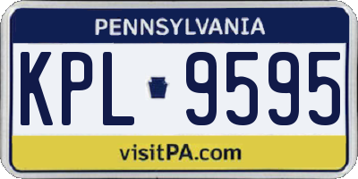 PA license plate KPL9595