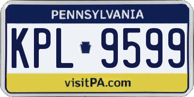 PA license plate KPL9599