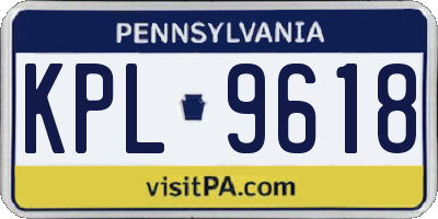 PA license plate KPL9618