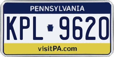 PA license plate KPL9620