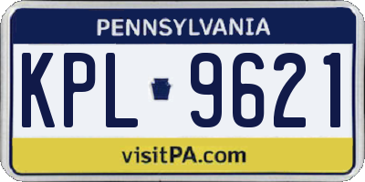 PA license plate KPL9621