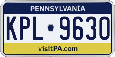 PA license plate KPL9630