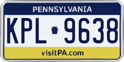 PA license plate KPL9638