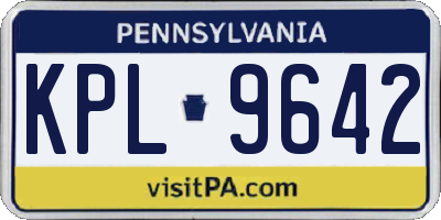 PA license plate KPL9642