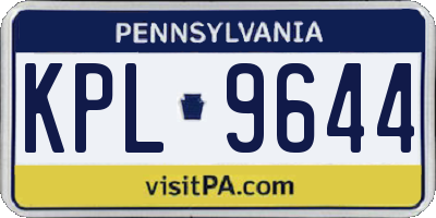 PA license plate KPL9644